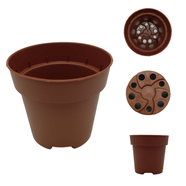 Petits pots ronds en plastique de 5,5 et 8,5 pour cactus et plantes succulentes