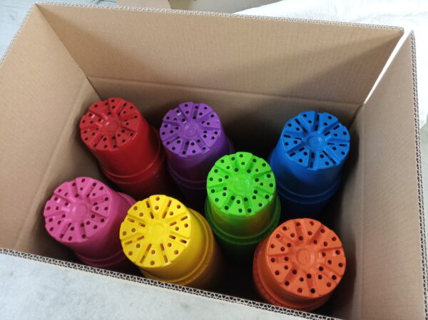 Set of colorful Murgiplast pots