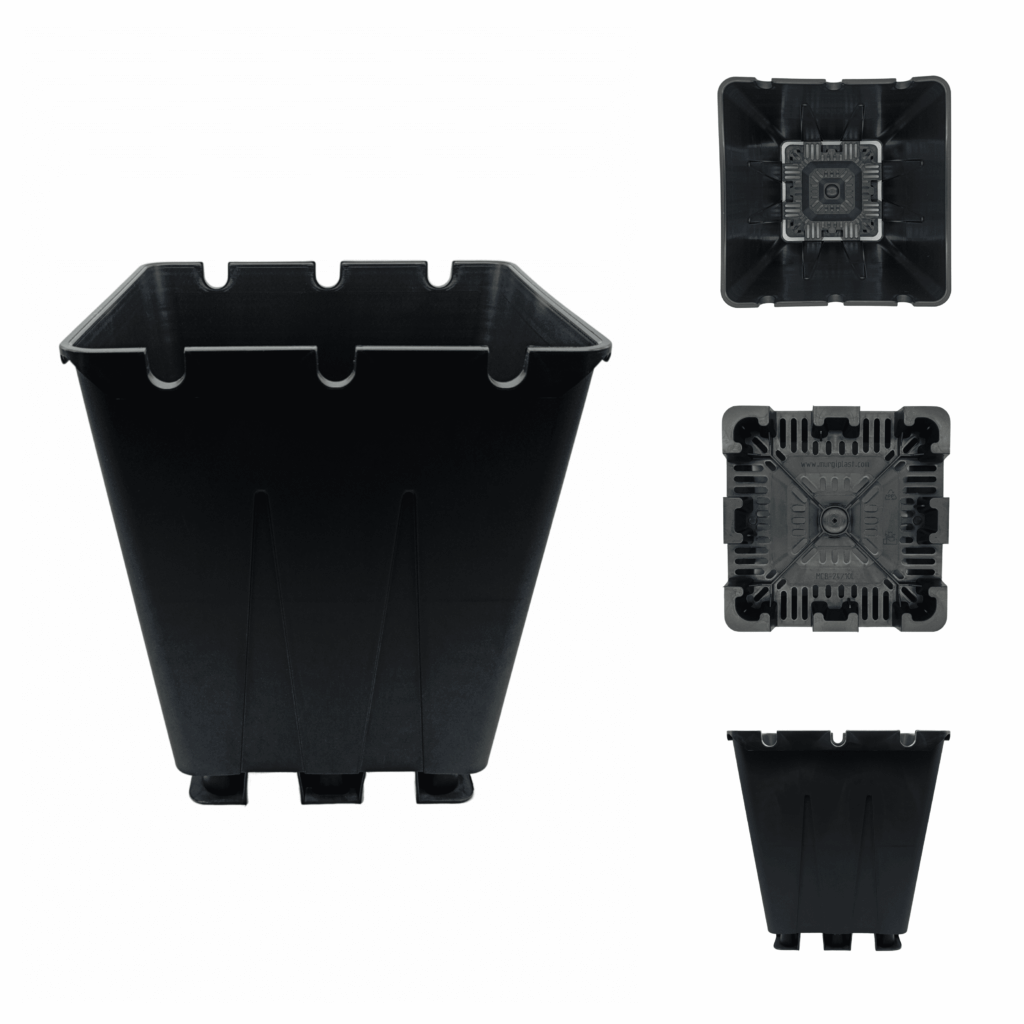 Pot carré 10 litres - MCB 24x24x28 - Murgiplast
